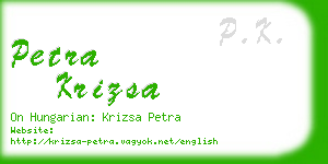 petra krizsa business card